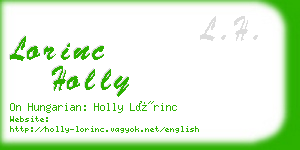 lorinc holly business card